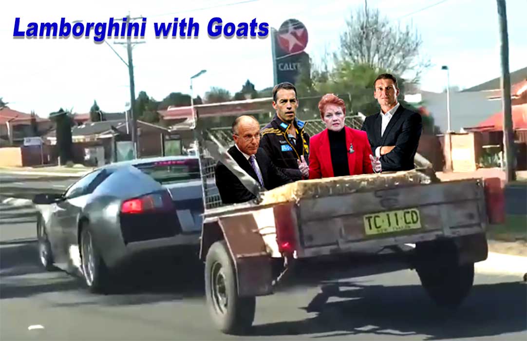 Lamborghini With Goats