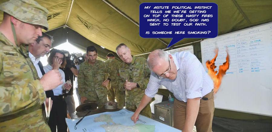 Scomo Arse On Fire