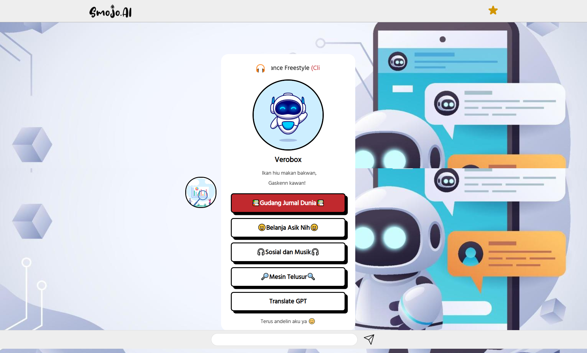 Verobox AI Smojo Chatbot Screenshot Preview