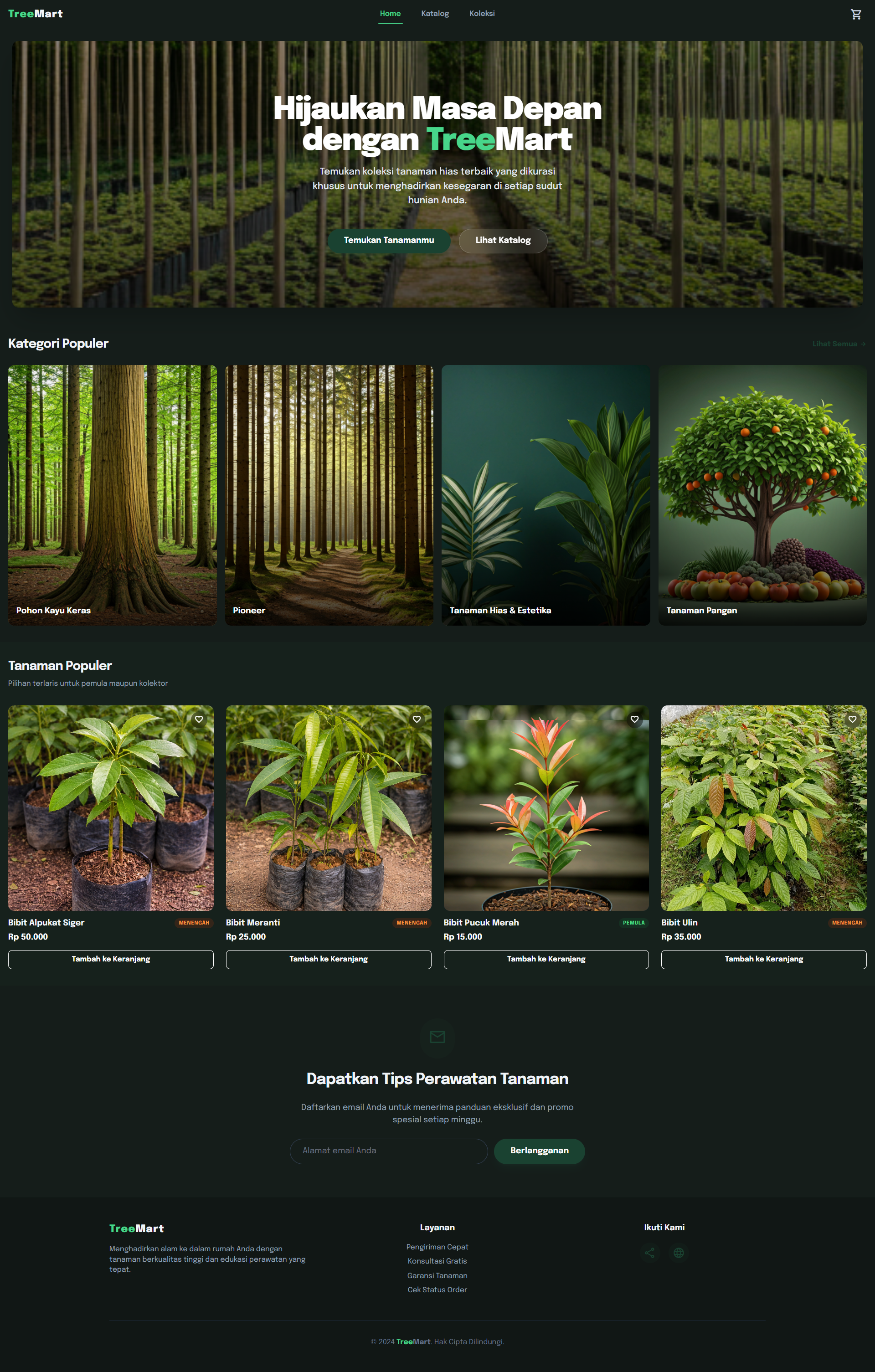Green House Property Reservation Web Application Screenshot