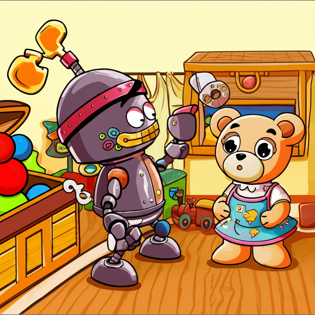 Ilustración cuento infantil - 玩具 en characters (CuteReads)