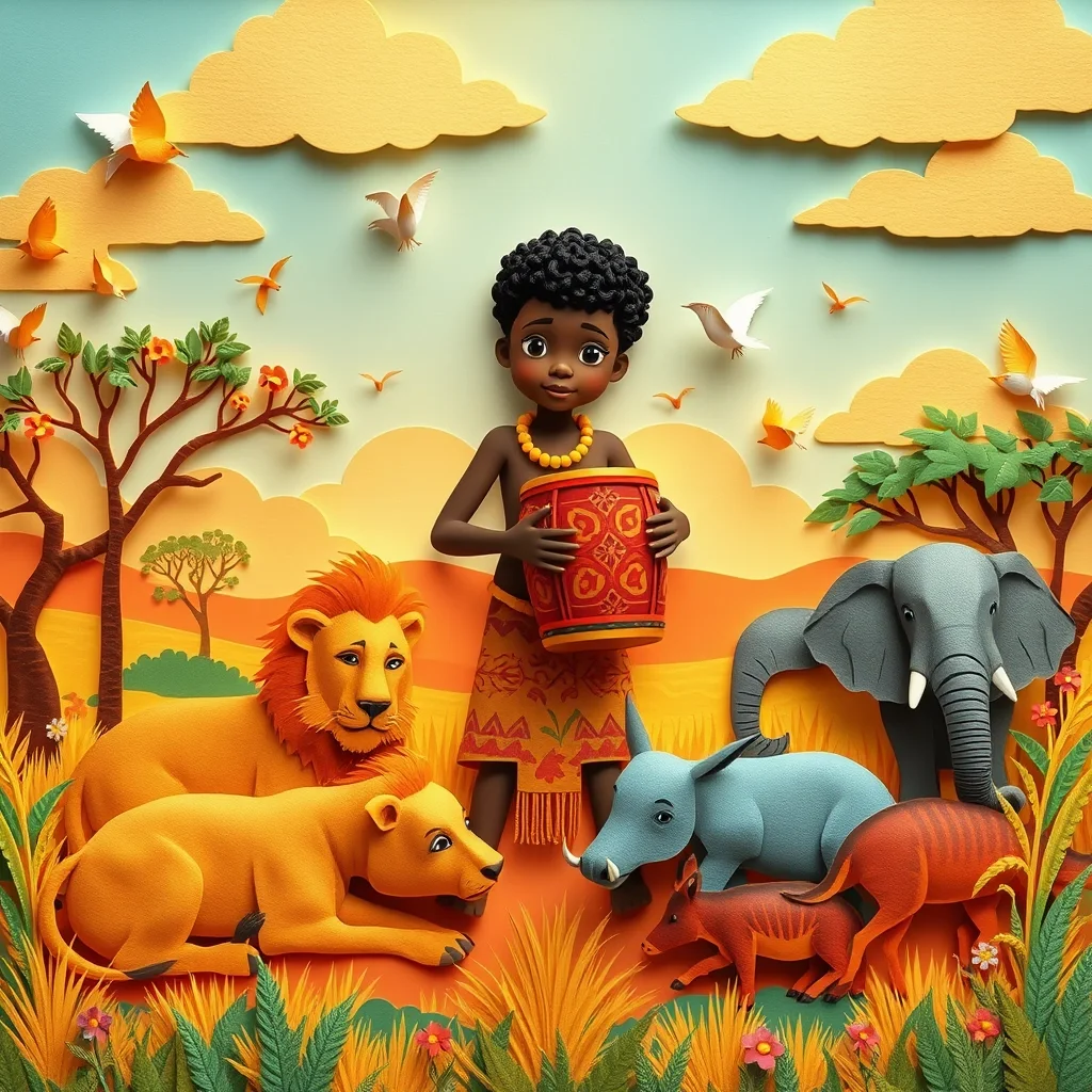 Ilustración cuento infantil - 非洲传说 en culture-traditions (CuteReads)