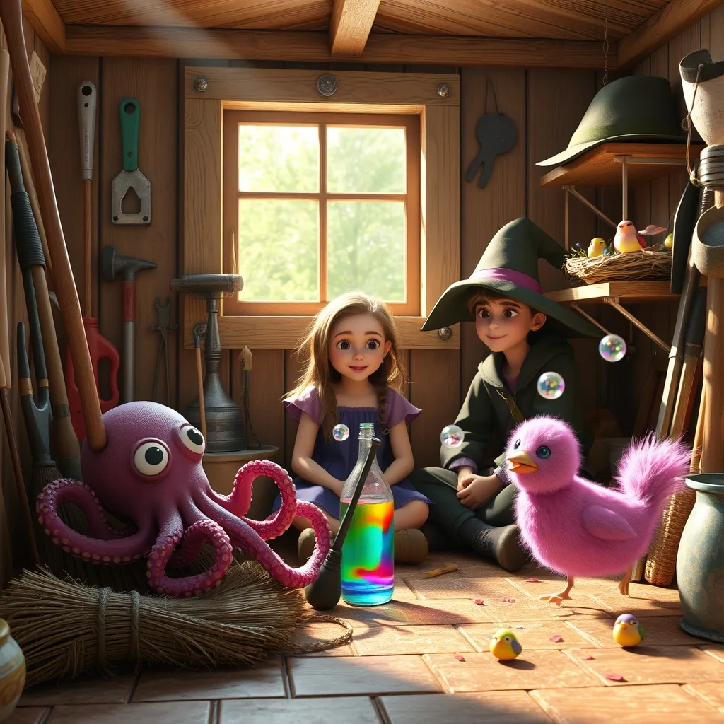 Ilustración cuento infantil - 魔法师和女巫 en characters (CuteReads)