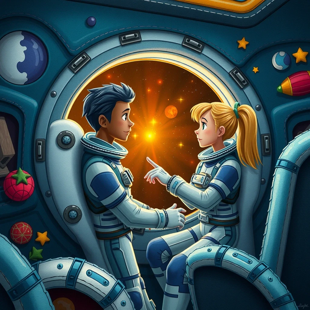 Ilustración cuento infantil - Astronauts en professions (CuteReads)