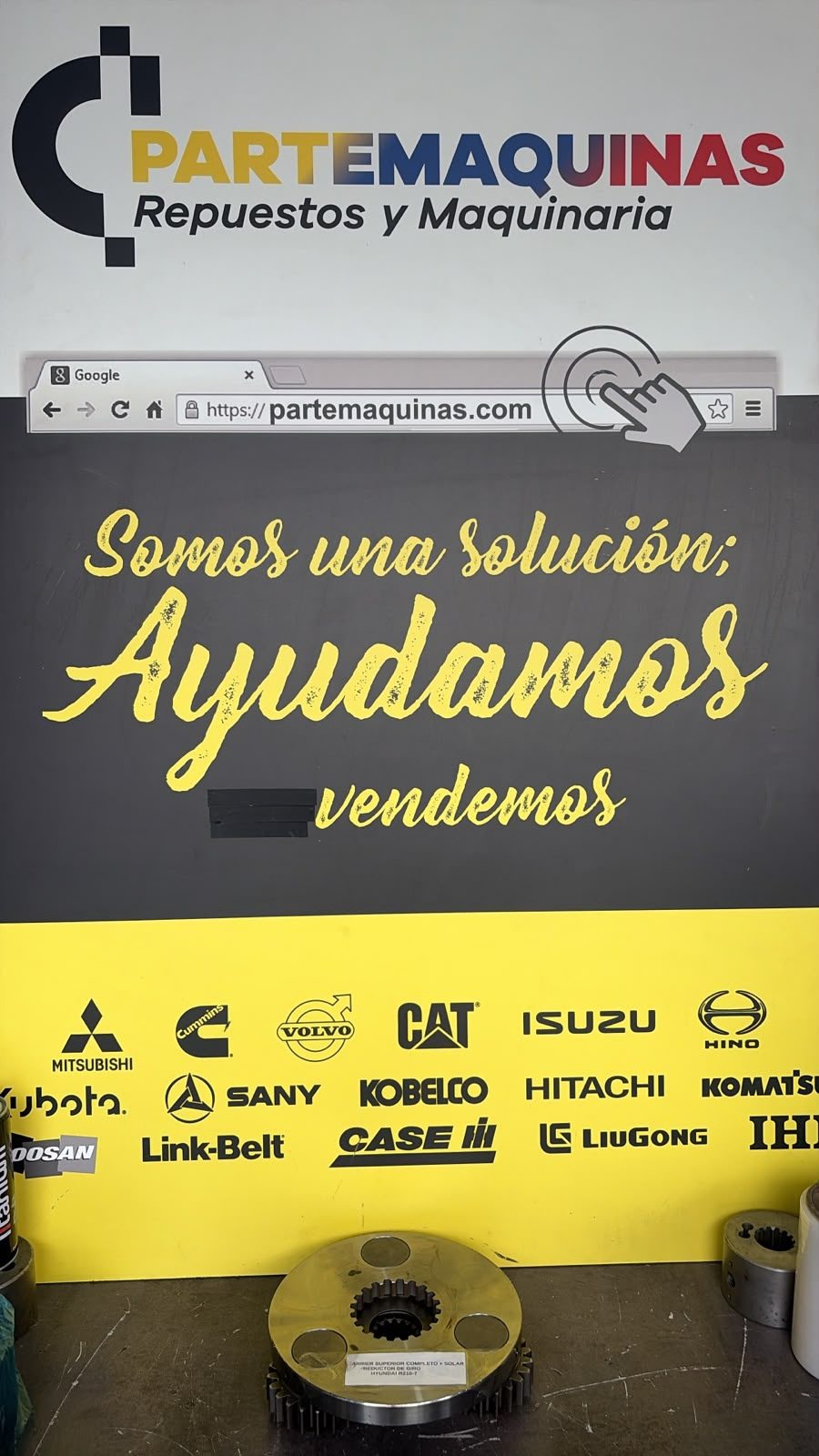 Carrier Superior Completo Reductor Giro Hyundai R210-7, foto 3