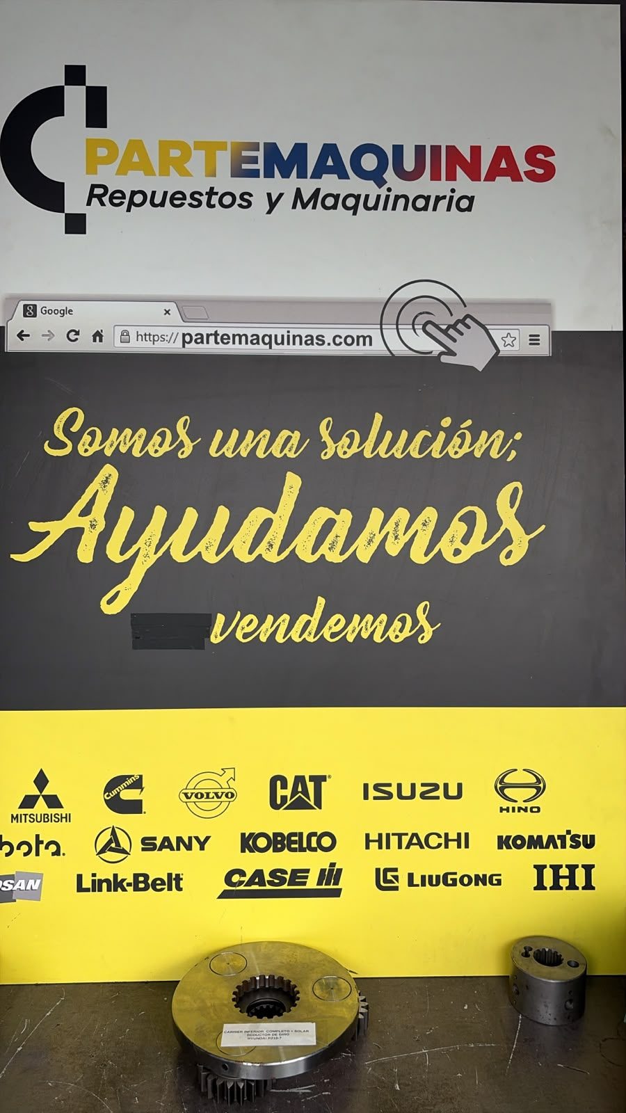 Carrier Inferior Completo Reductor Giro Hyundai R210-7
