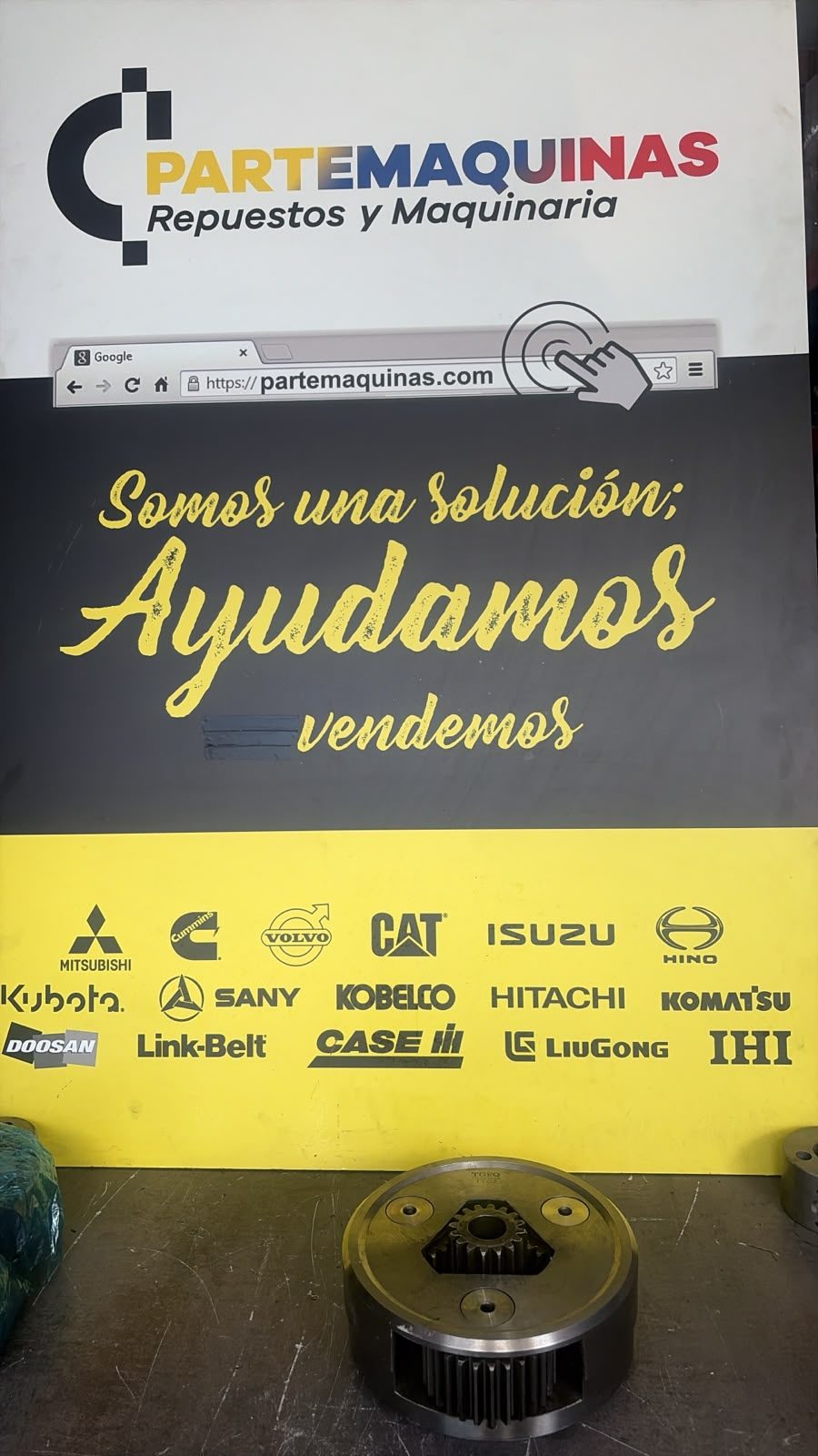Carrier Inferior (interno) completo Reductor Traslacion KOMATSU PC138