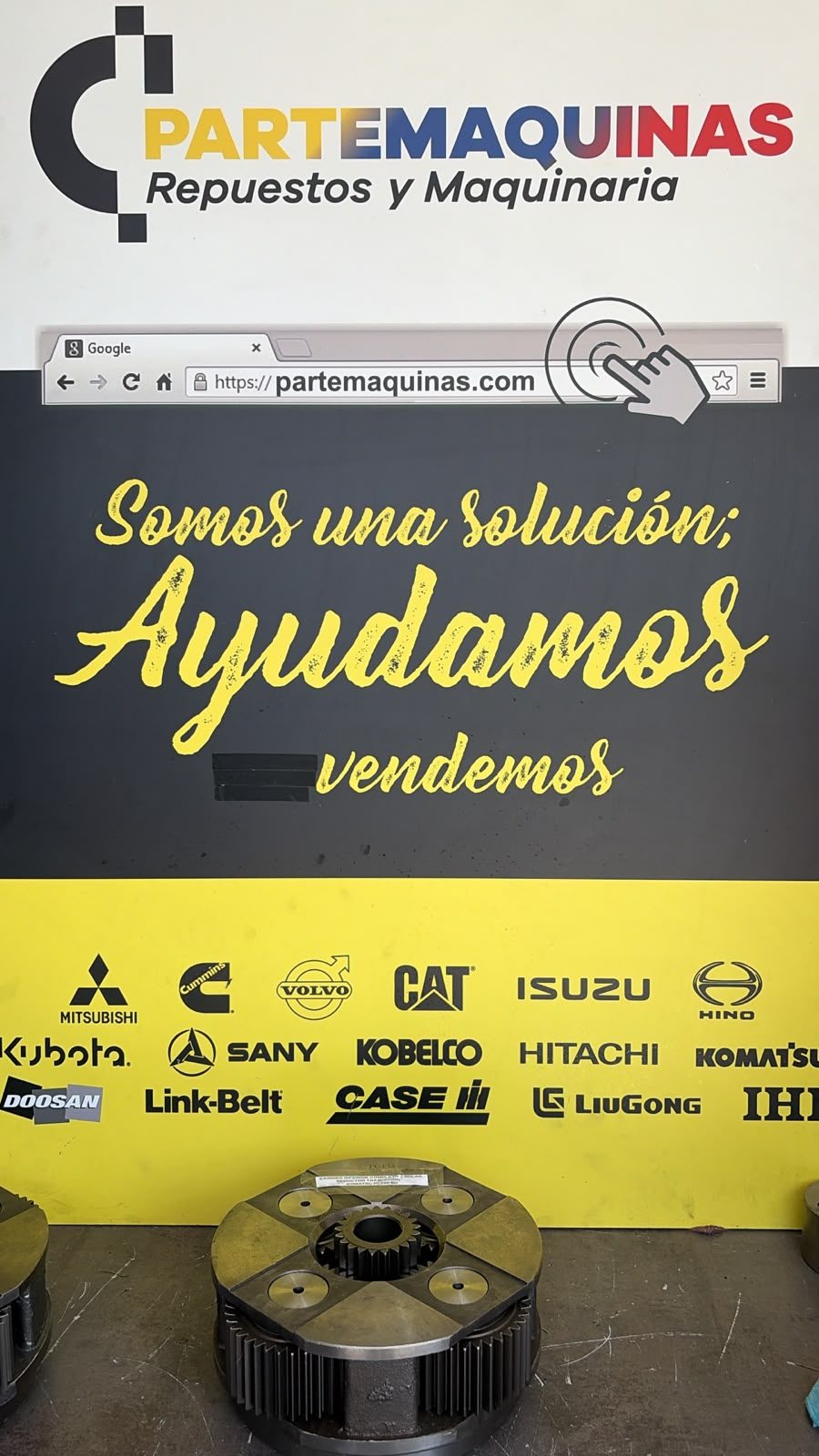 Carrier Inferior (interno) Completo Reductor Traslacion Komatsu PC200-6/7 (6D102)