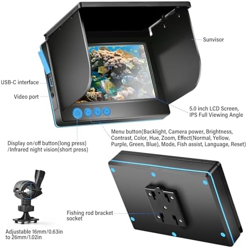 Vue 5 de Fishfinder Camera Sousmarine Pour