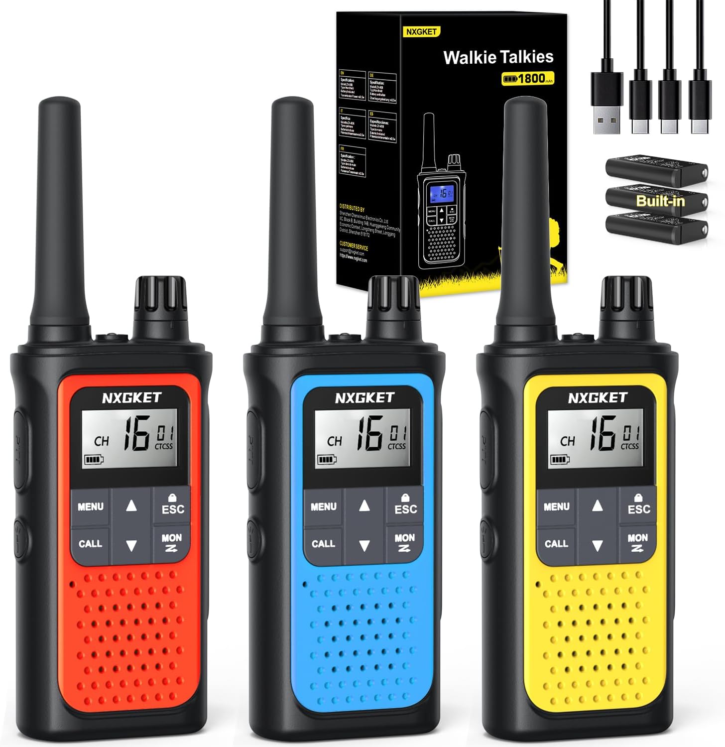 Rechargeable Talkie Walkie Longue