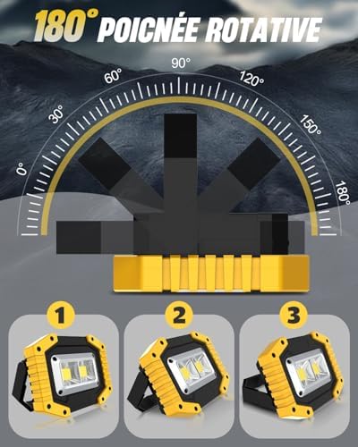 Vue 6 de Projecteur Led Rechargeable