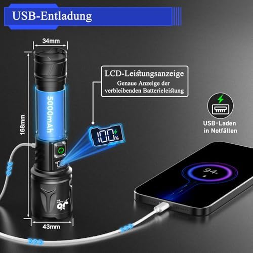 Vue 5 de Jaypark Lampe Torche Led