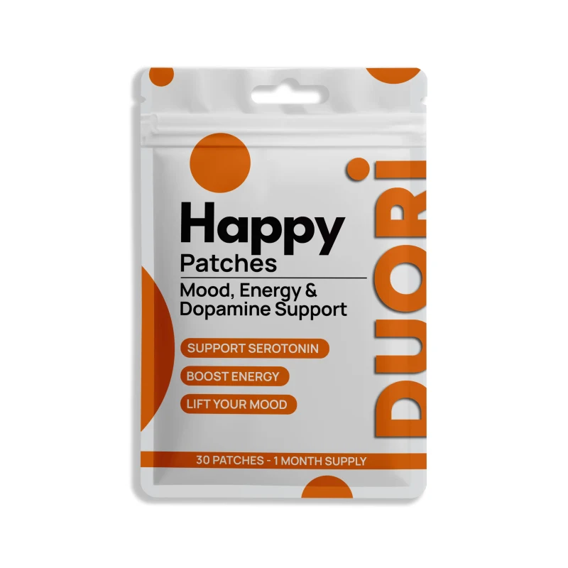 happy patches for mood support, energy boost and serotonin balance for daily wellbeing