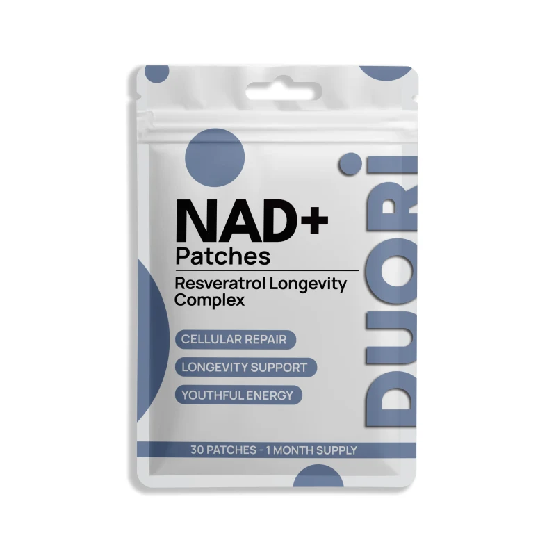 NAD+ supplement patches designed for cellular health, energy and anti-aging support