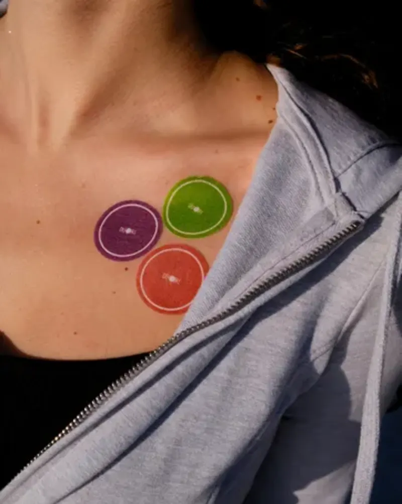 Duori pink transdermal patch product floating on white background