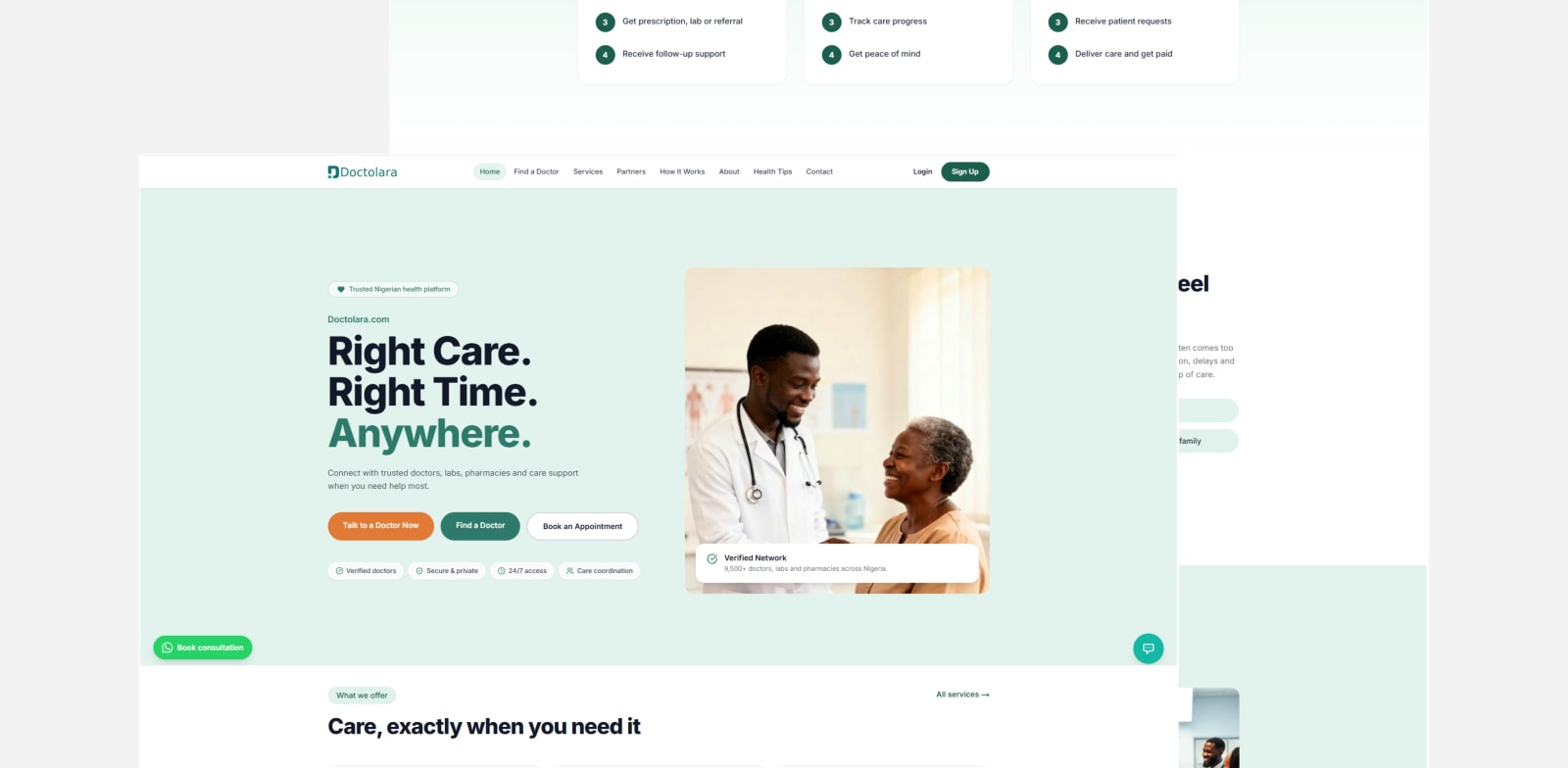 Doctor Lara healthcare platform hero