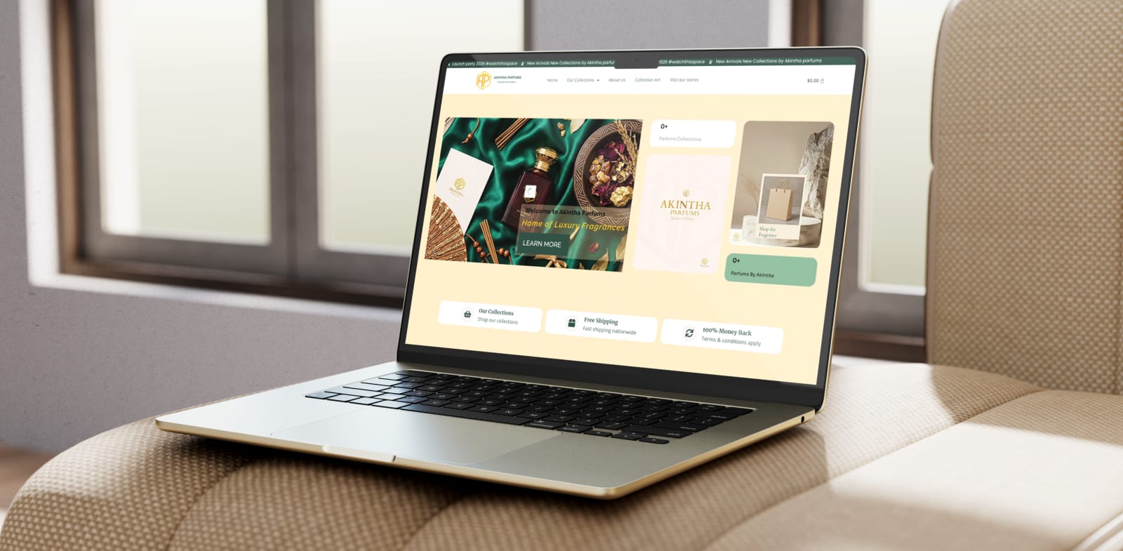 Akintha Parfums curated fragrance collection browsing page