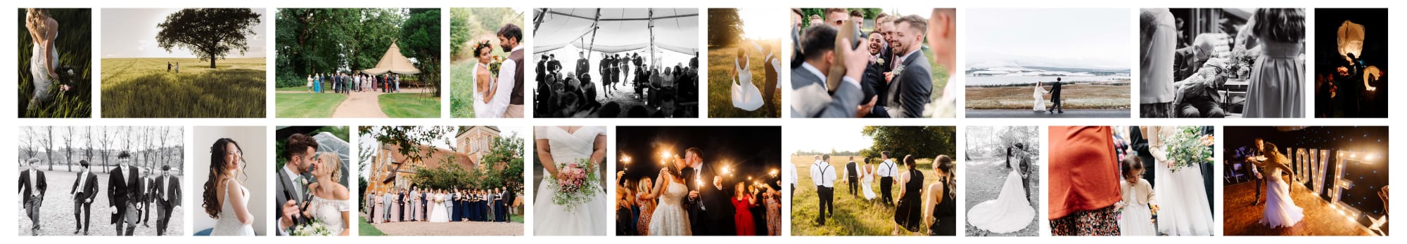 Wedding photography portfolio banner