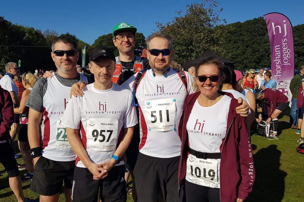 Matt, me, Rob, Roger and Helen before the race