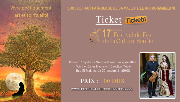 Concert : Cappella de Ministreres avec Francoise Atlan (Soprano) et Carles Magraner (Direction/Viole)