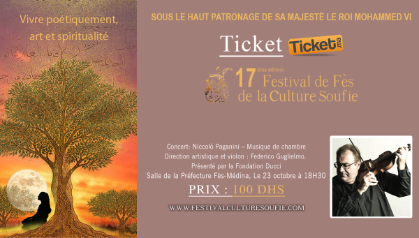 Concert: Niccolò Paganini – Musique de chambre Direction artistique et violon : Federico Guglielmo