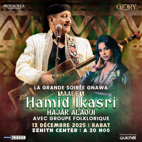 La Grande Soirée Gnawa – Maalem Hamid El Kasri & Hajar Alaoui à Rabat