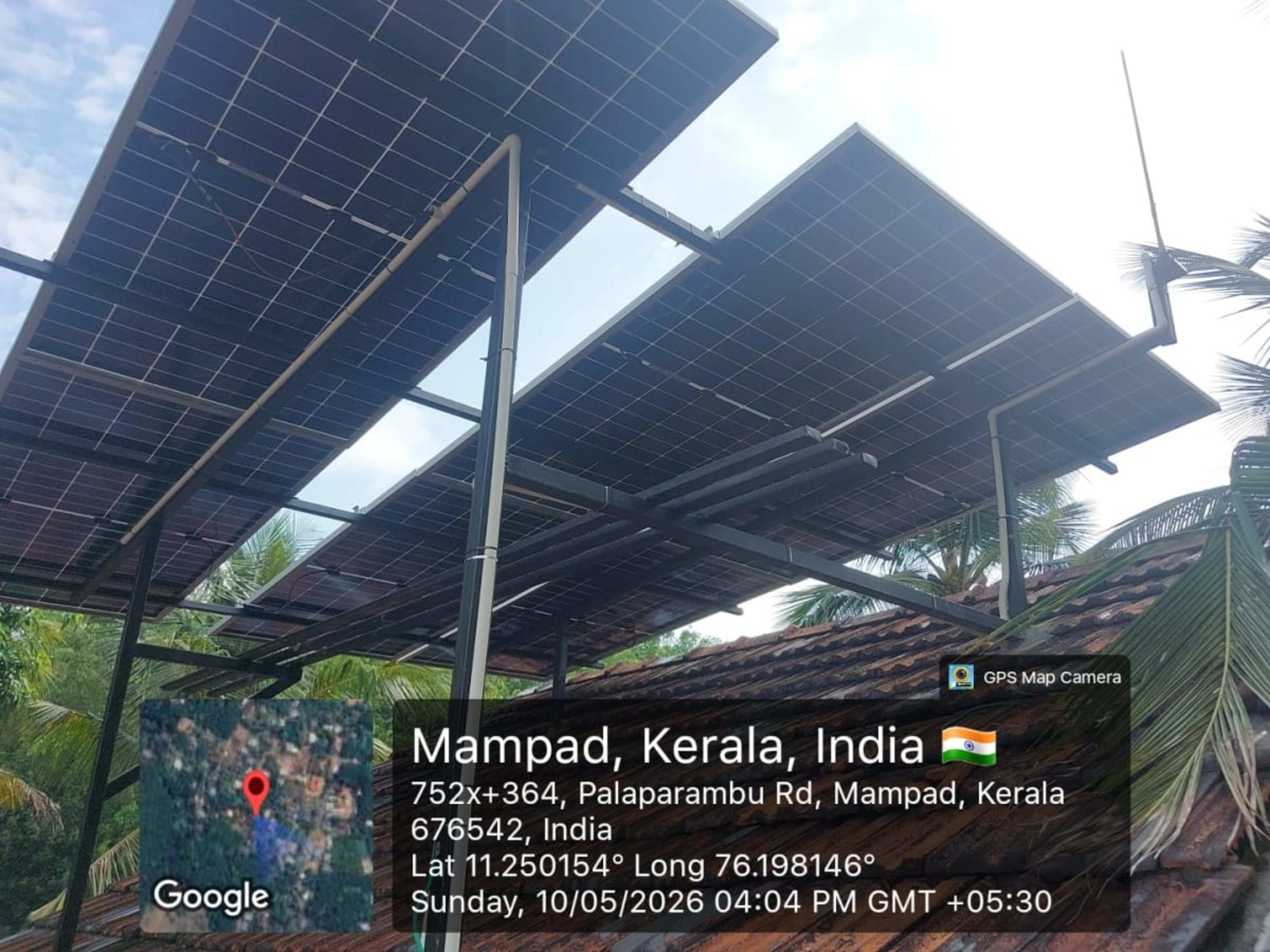 3kW Residential Solar Installation with ₹60,000 subsidy under PM Surya Ghar Yojana at Malappuram — installed by Dehlsen Energy