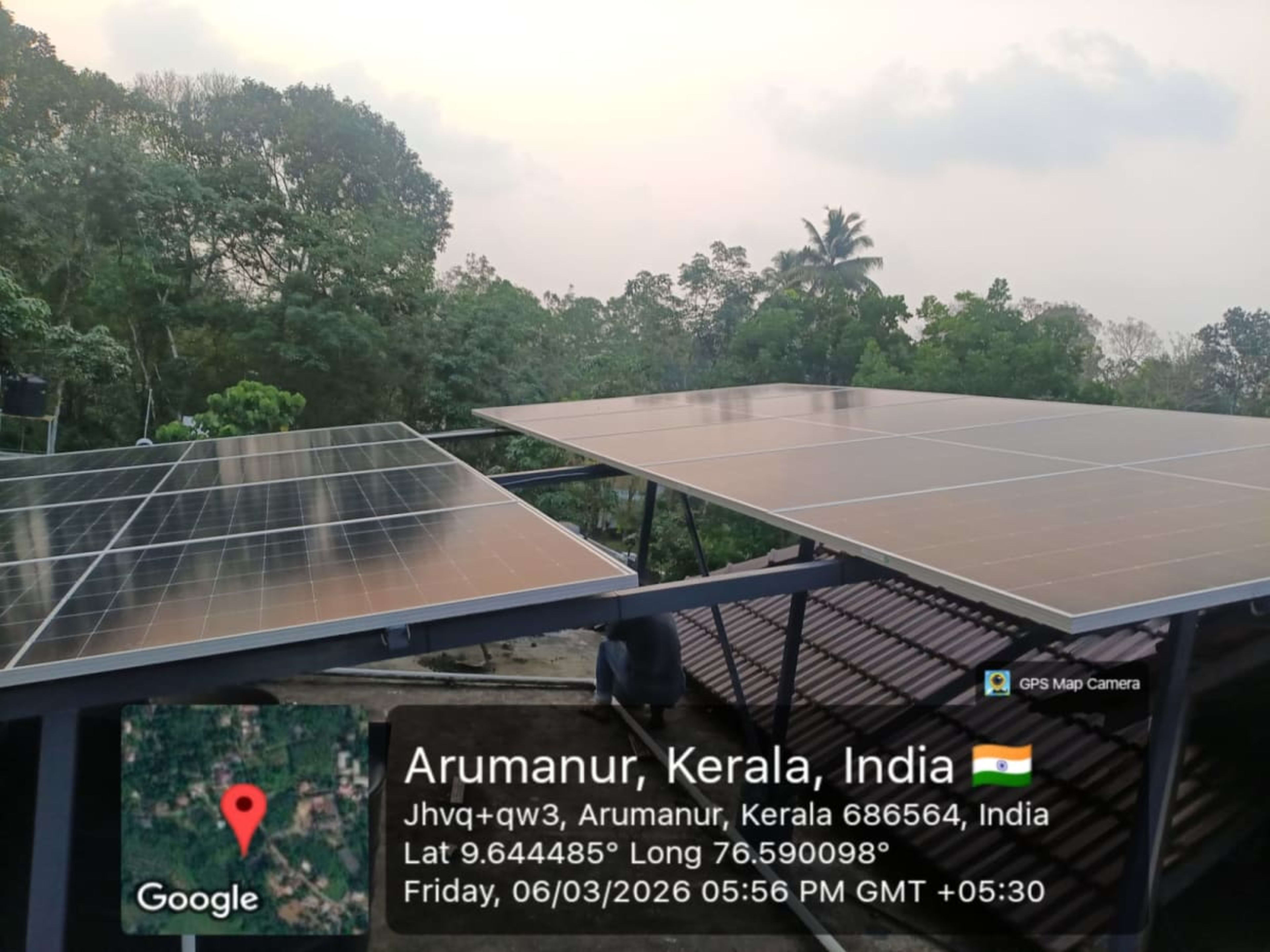 5kW Residential Solar Installation with ₹78,000 subsidy under PM Surya Ghar Yojana at Kottayam — solar installation in Kottayam