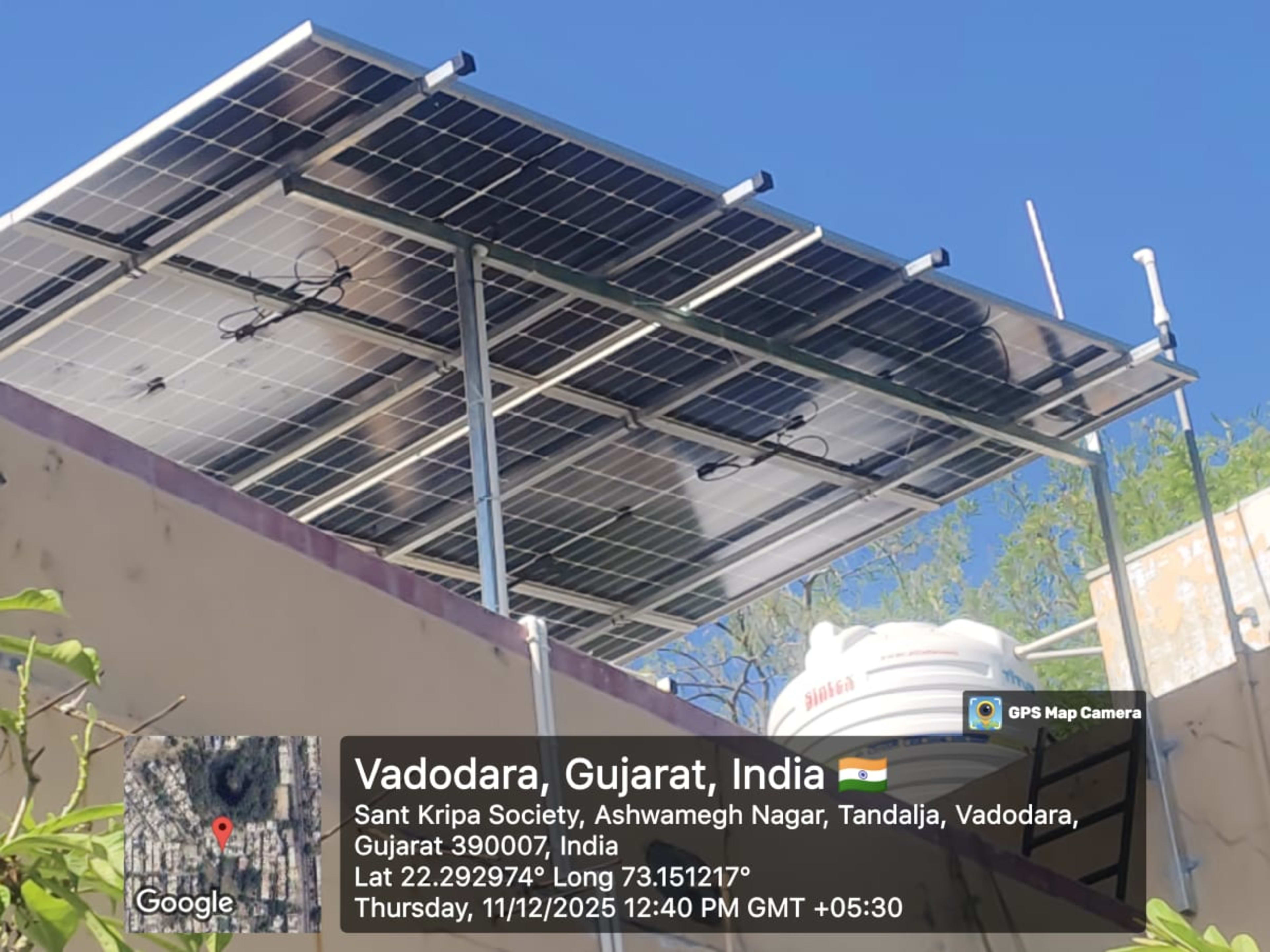 3.5kW Residential Solar Installation with ₹78,000 subsidy under PM Surya Ghar Yojana at [Vadodara] — installed by Reliable Consulting Engineers