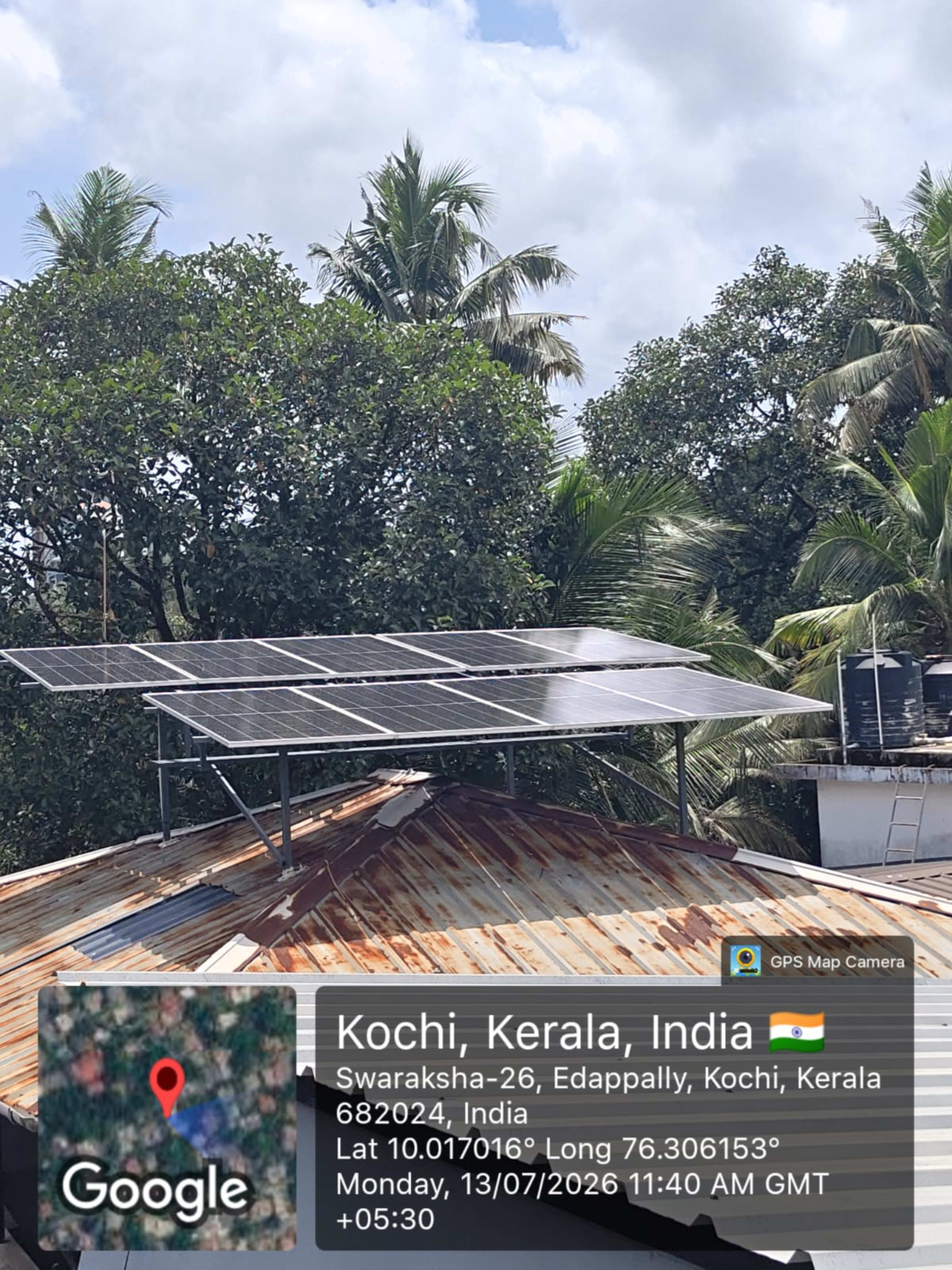 10kw Project With hoymiles Micro Inverter In Kannur — installed by Dehlsen Energy 