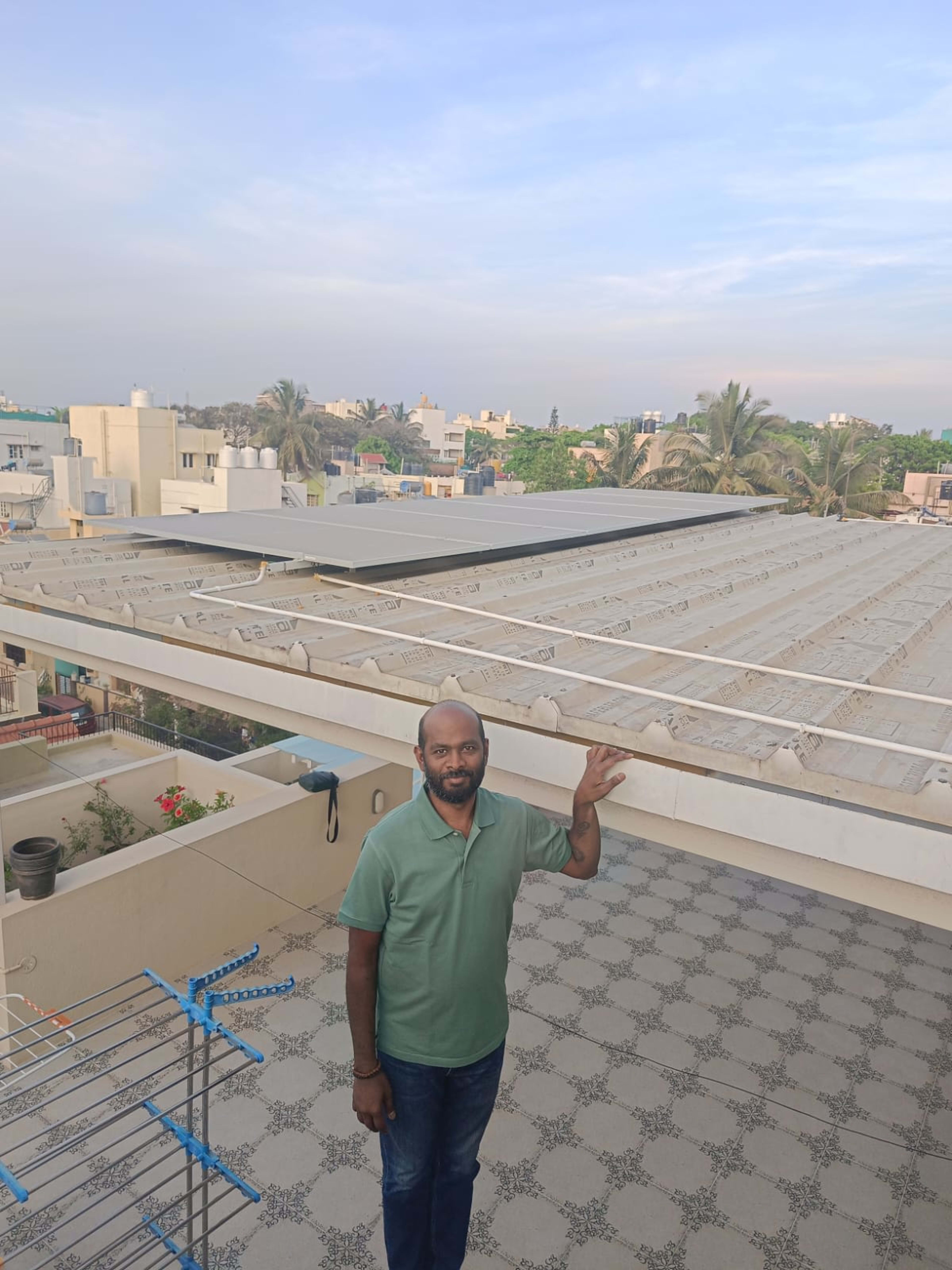 3.3 kW Residential Solar Installation with ₹78,000 subsidy under PM Surya Ghar Yojana at HRBR Layout, Bangalore — installed by SMAPP Analytics LLP