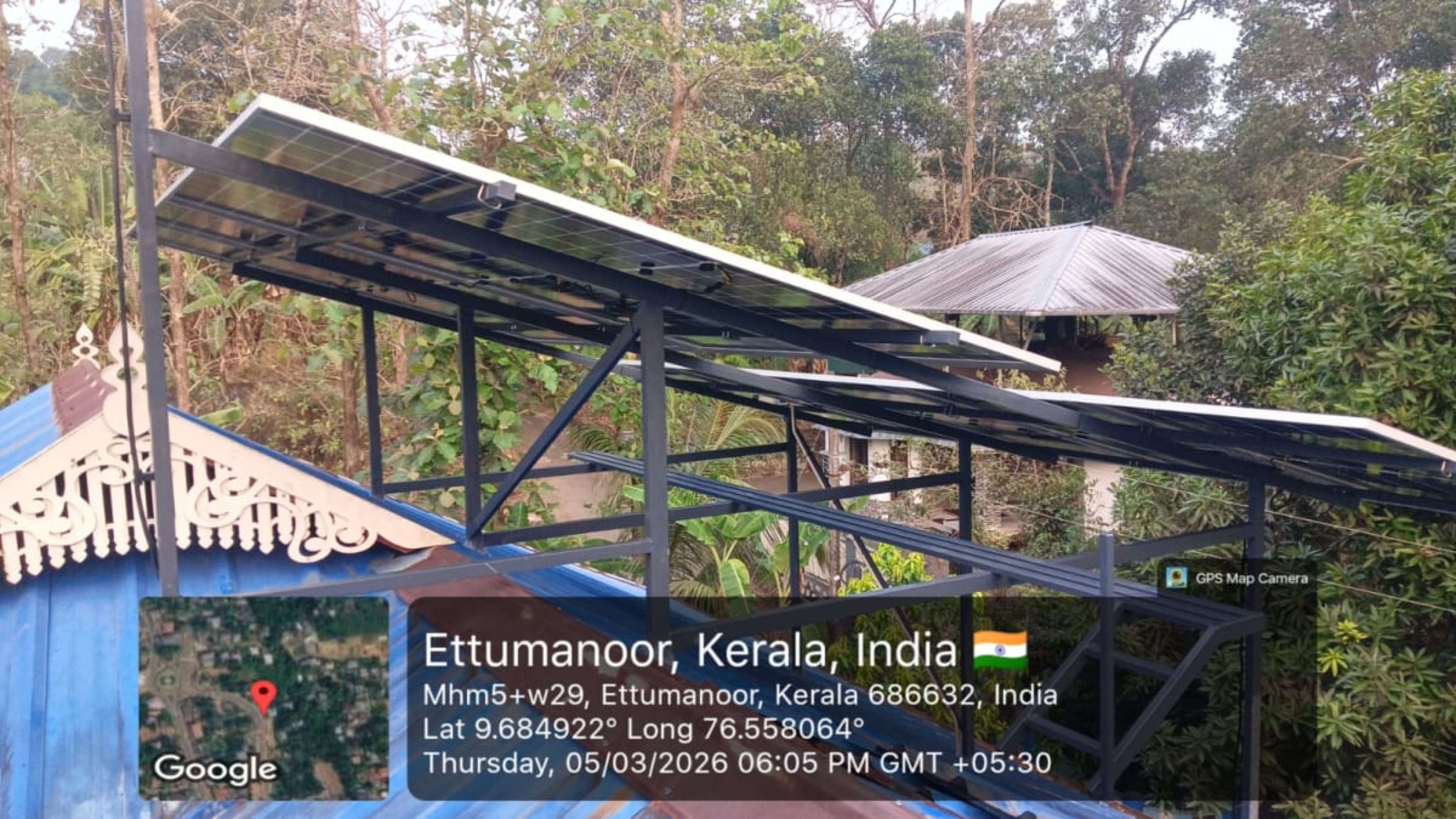 5kW Residential Solar Installation with ₹78,000 subsidy under PM Surya Ghar Yojana at Kottayam — installed by Sulabha green energy solutions