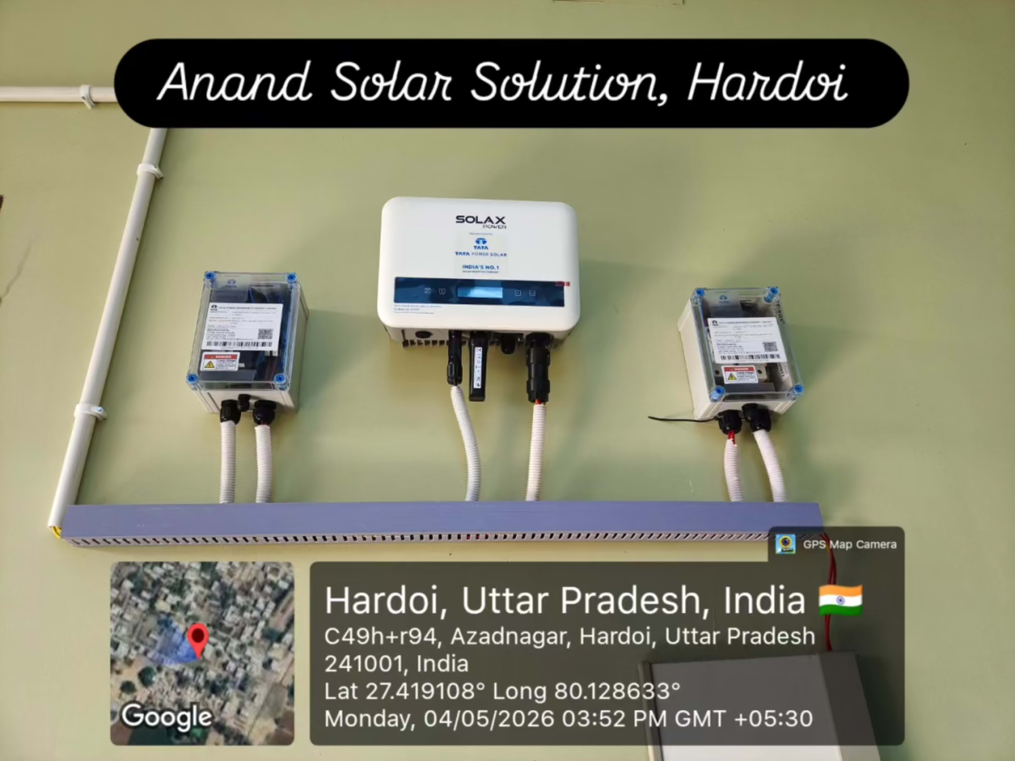 3KW Residential Solar Installation with ₹78,000 subsidy under PM Surya Ghar Yojana at Hardoi — installed by Anand solar solution