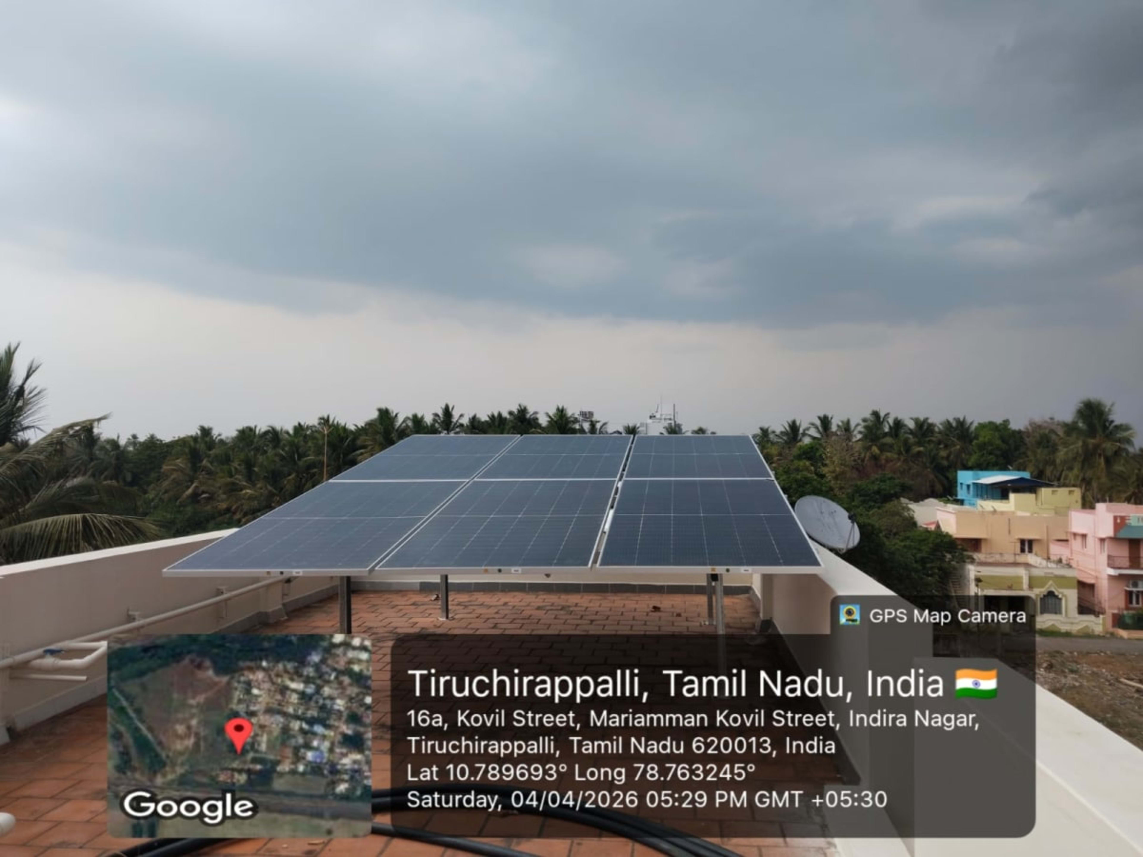 3 kW Residential Solar Installation with ₹78,000 subsidy under PM Surya Ghar Yojana at Tiruchirappalli — installed by Sri enterprises trichy