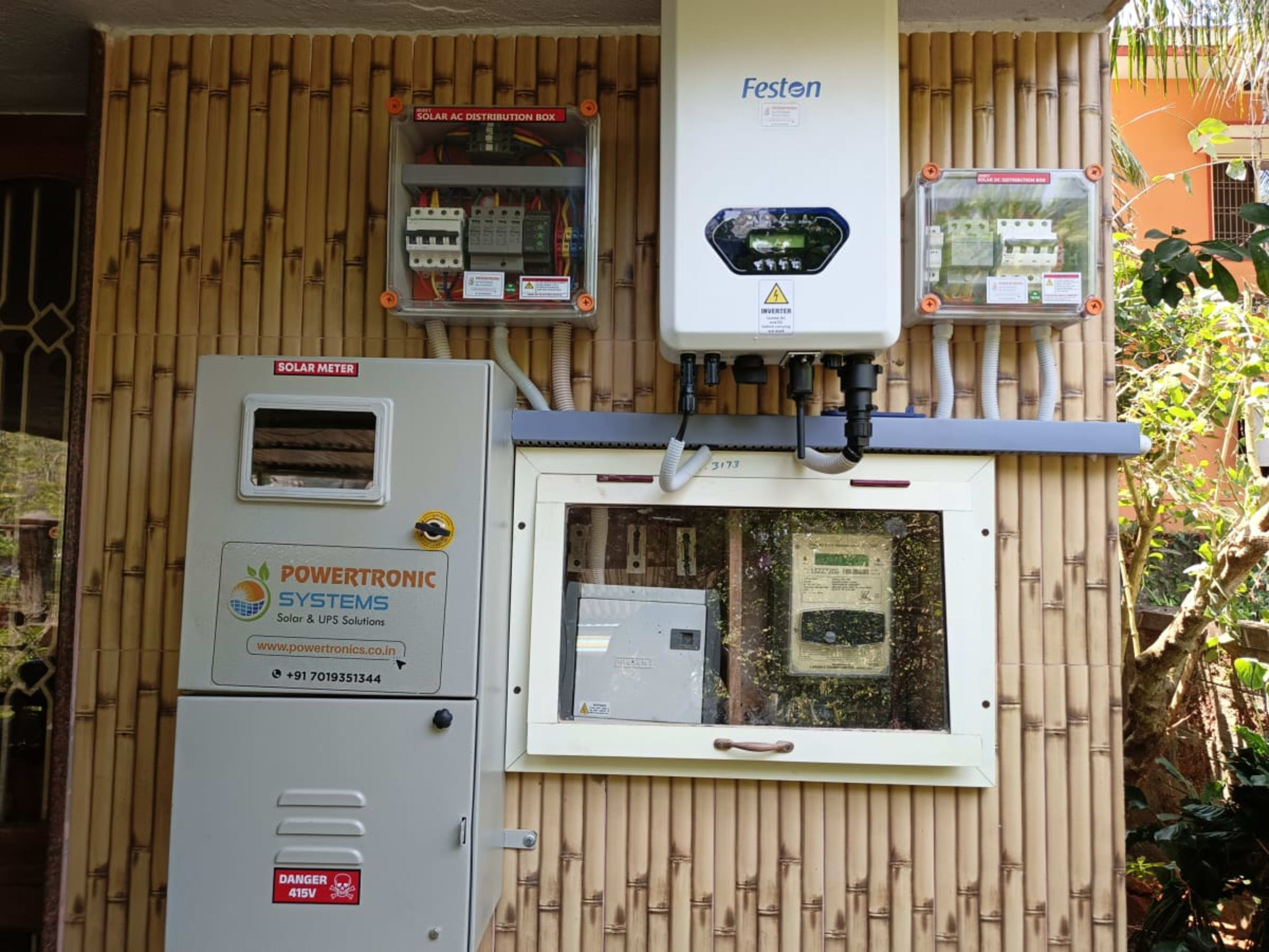 6kw N type Topcon 595 Waaree Panels Feston Inverter  — installed by Mahati enterprises