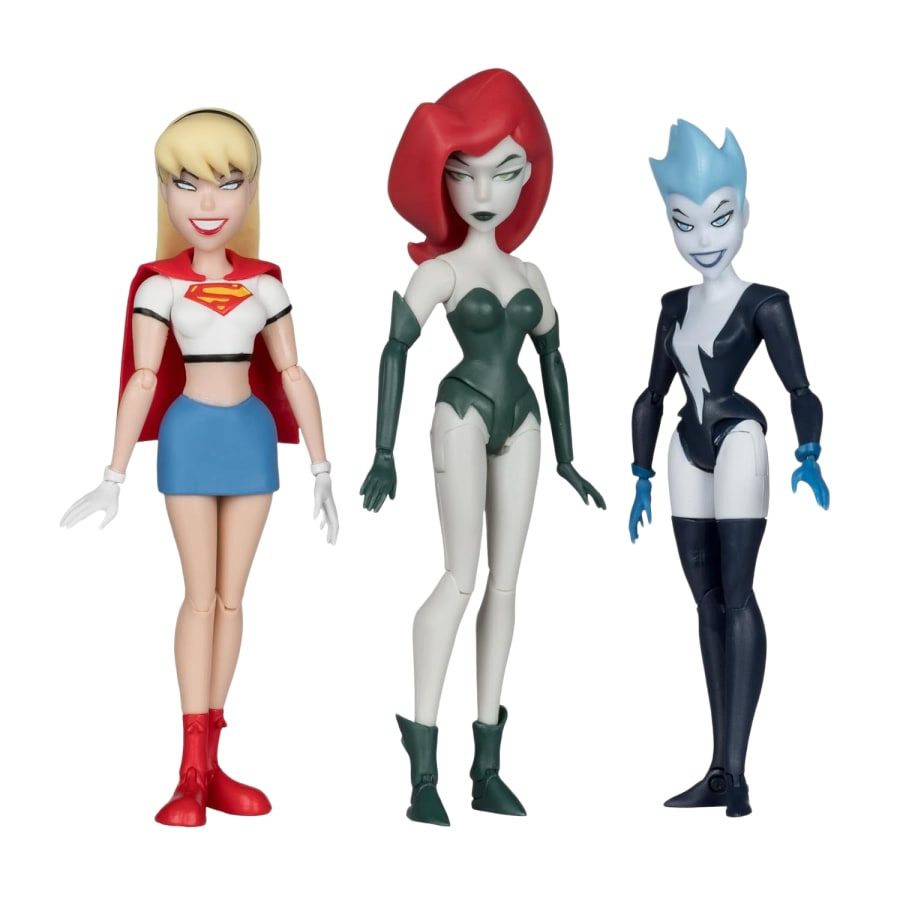 McFarlane Batman Adventures Poison Ivy Live Wire Supergirl (Girls’ Night Out) Gold Label