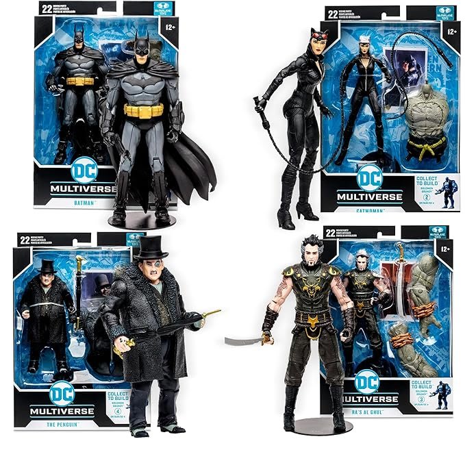 McFarlane Arkham City Set of 4 (Batman - Penguin - Catwoman - Ra's Al Ghul) | Solomon Grundy