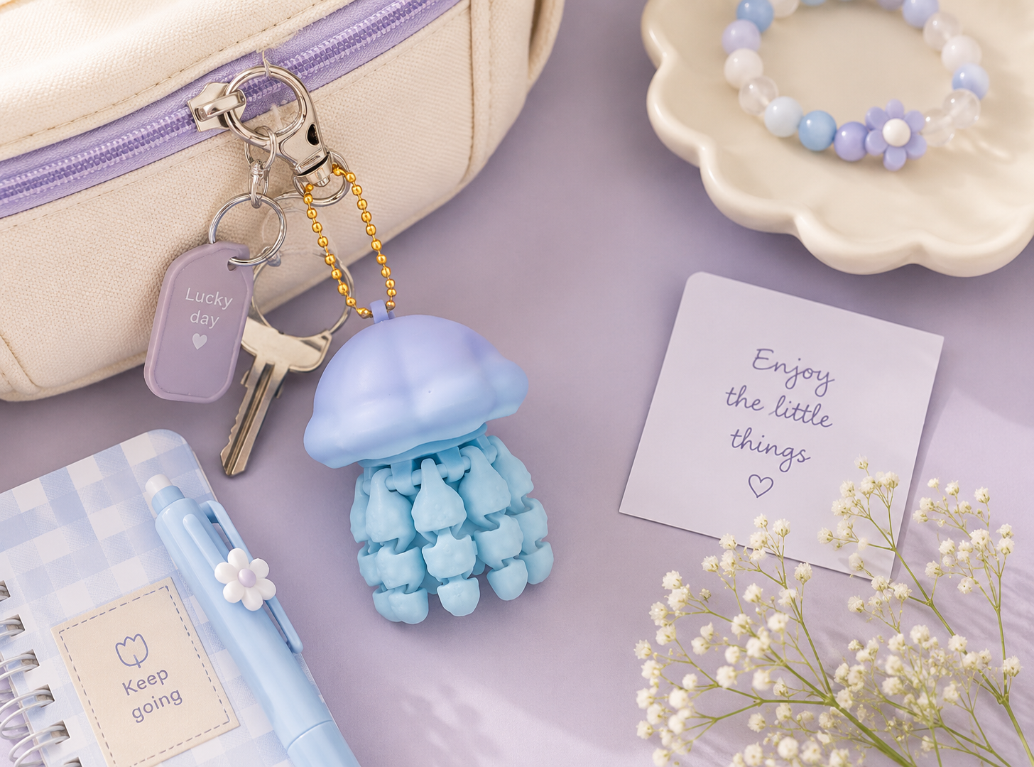 Jellyfish keychains