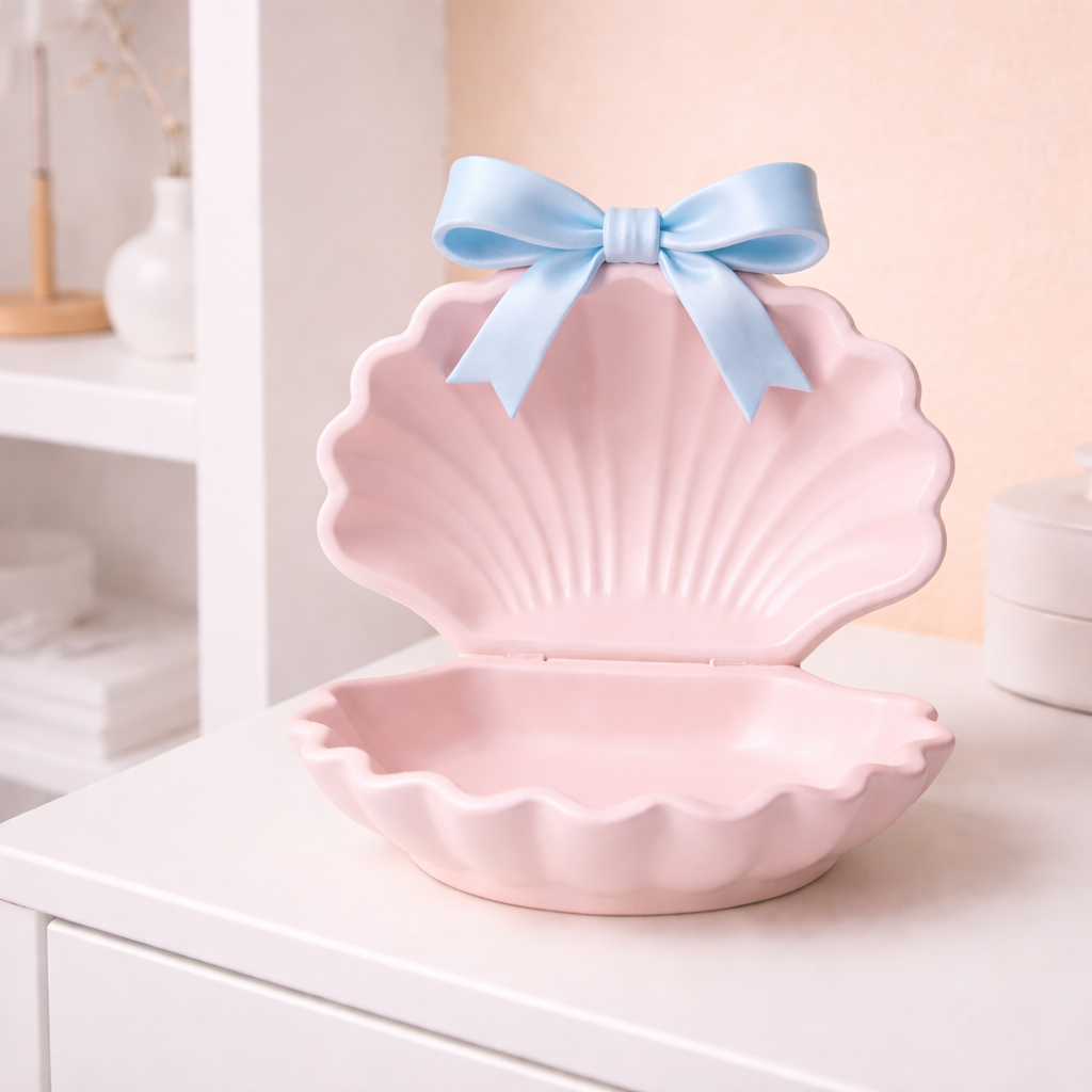 Seashell Bow Jewellery Dish
