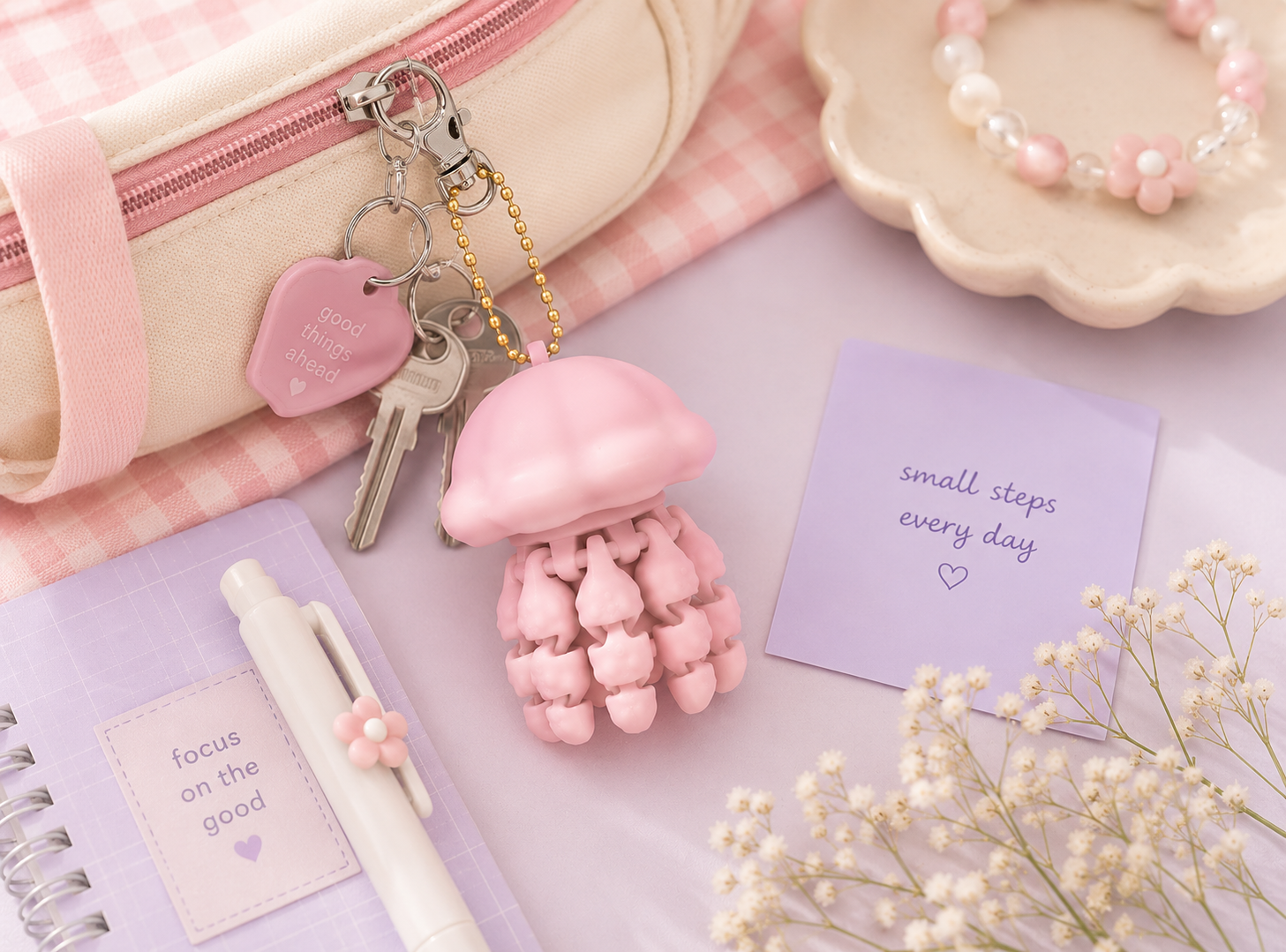 Jellyfish Keychain