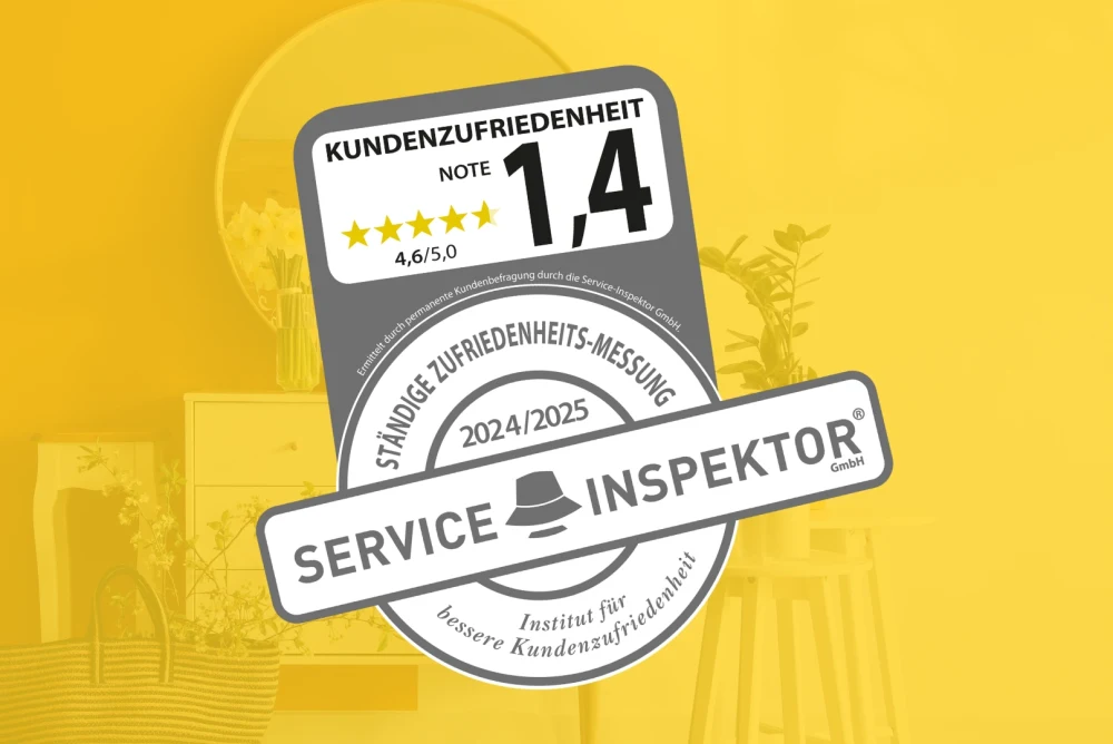 Service-Inspektor Siegel Auszeichnung von Service-Inspektor mit der Note 1,4