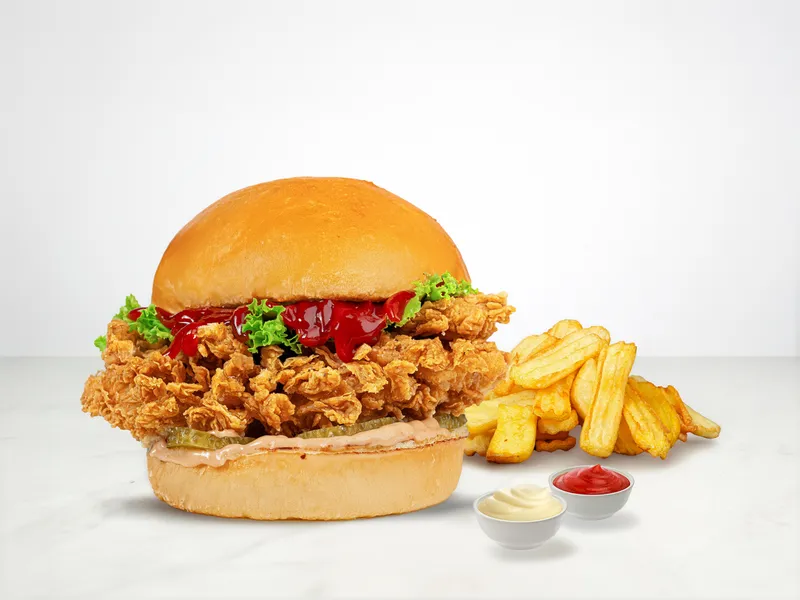 Red Hot Soslu Çıtır Tavuk BurgerBurger - Red Bunder