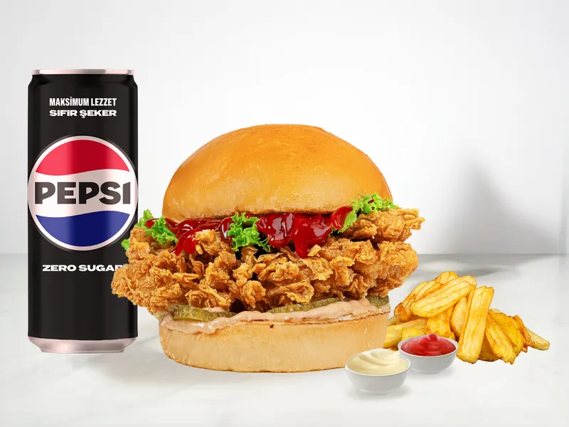 Red Hot Soslu Çıtır Tavuk Burger MenüBurger - Red Bunder