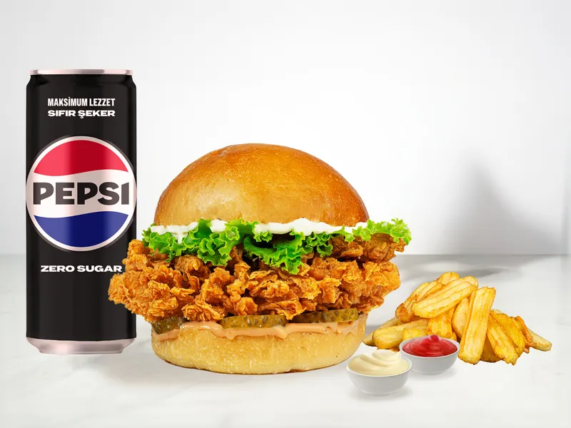 Türüf Soslu Çıtır Tavuk Burger MenüBurger - Red Bunder