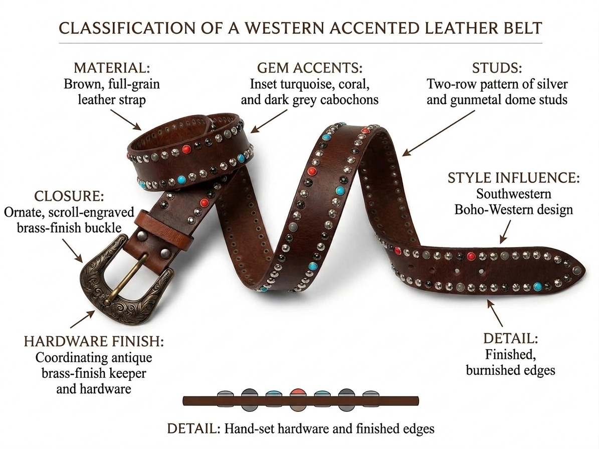 Vintage Handcrafted Leather Belt for Men