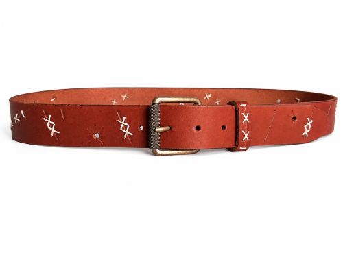 Buy Vintage Stitch Genuine Leather Belt for Men premium leather belt online at Eldurato - Best quality