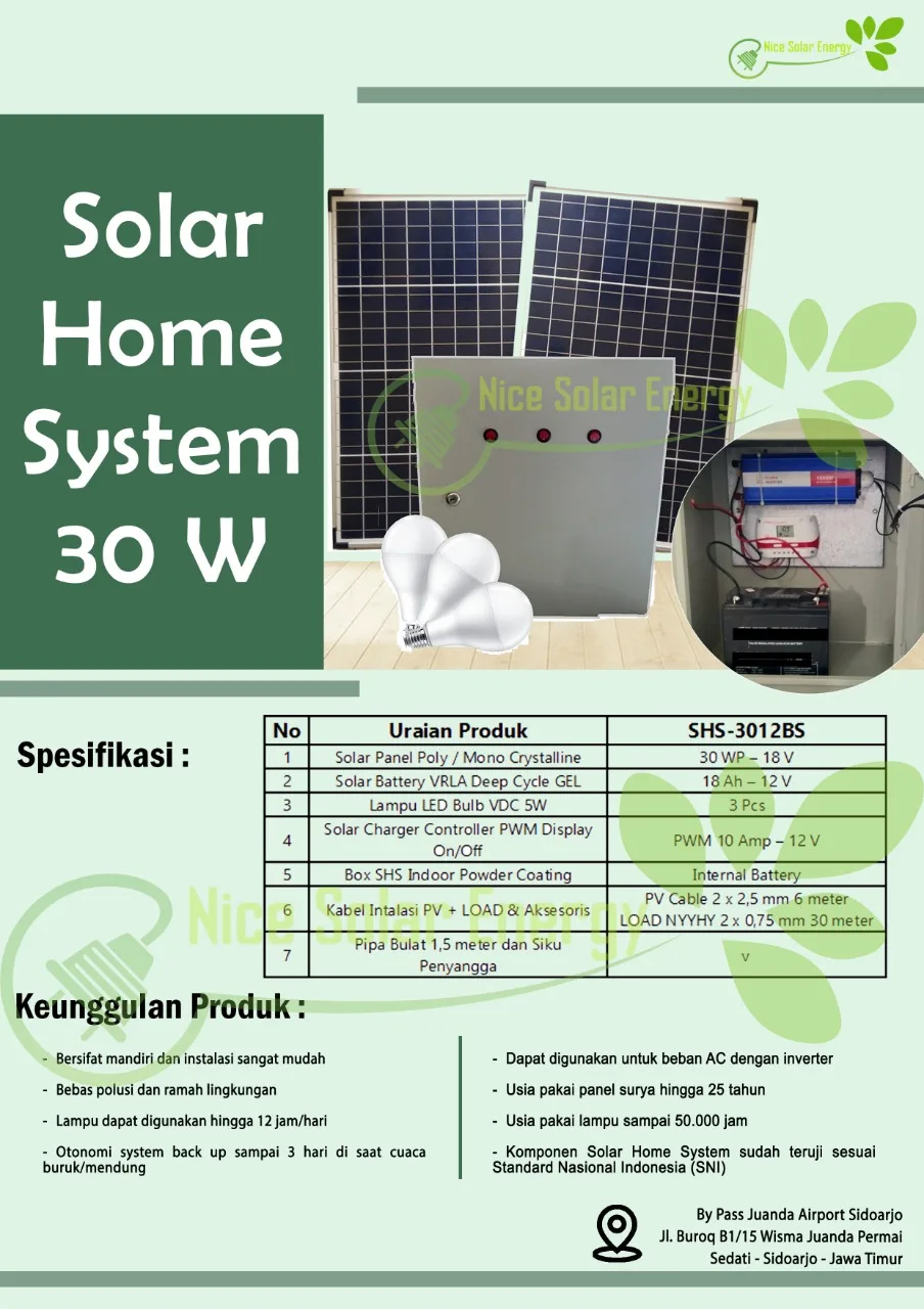 Solar Home System 30W, 50W, 100W