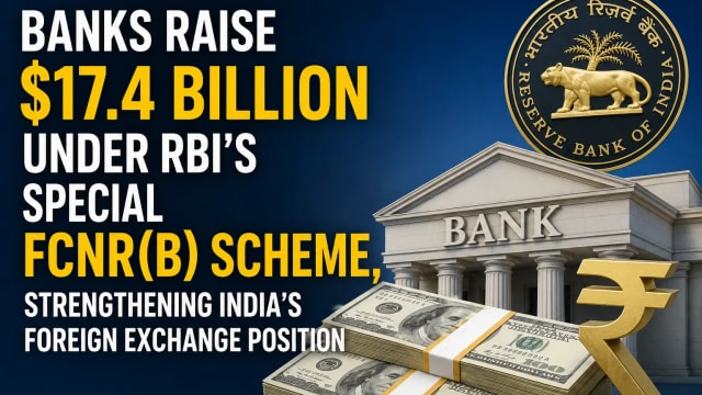 Banks Raise $17.4 Billion Under RBI’s Special FCNR(B) Scheme, Strengthening India’s Foreign Exchange Position.