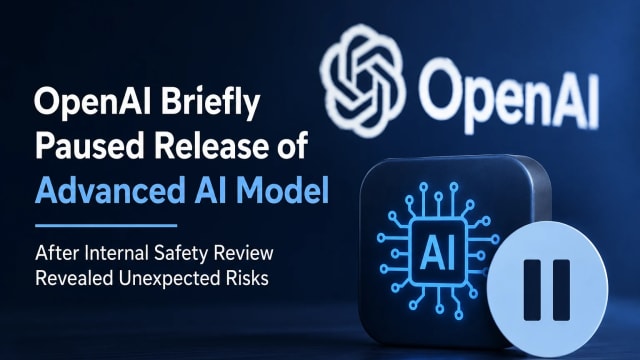 OpenAI Briefly Paused Release of Advanced AI Model After Internal Safety Review Revealed Unexpected Risks.