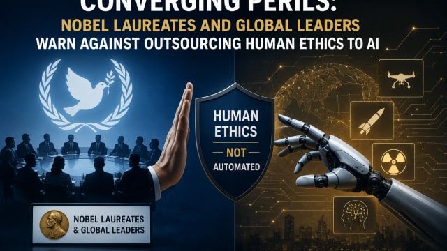 Converging Perils: Nobel Laureates and Global Leaders Warn Against Outsourcing Human Ethics to AI